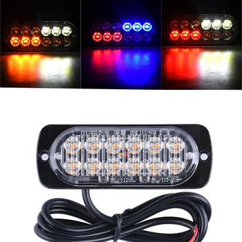 

Car Warning lamp 12 LED stroboscope Car Flash Truck Emergency Light Bar Hazard Strobe Warning Lamp Candid Car-Styling Bright