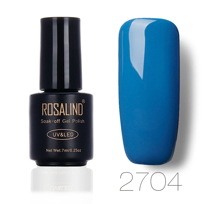 ROSALIND гель 1S 7 мл серый цвет серия Гель лак для ногтей волшебный Профессиональный лак замачиваемый УФ светодиодный стойкий лак для ногтей - Цвет: 2704