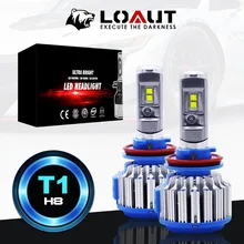 Loaut H8 H9 H11 туман Высокая Низкая 12 V 24 V Автомобильные светодиодные фары лампы Вентилятор охлаждения 8000LM 80 Вт Автомобильные фары 6000 К белый свет