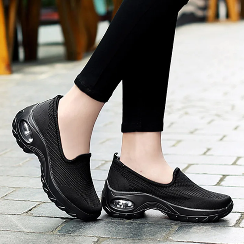 

Women Mesh Breathable Walking Shoes Outdoor Platform Lightweight Sneakers New