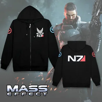 

Men Women Unisex Mass Effect 3 N7 Streetwear Game Style Zip cardigan Hoodies Clothes Coat Cosplay Costume Jacket Outerwear