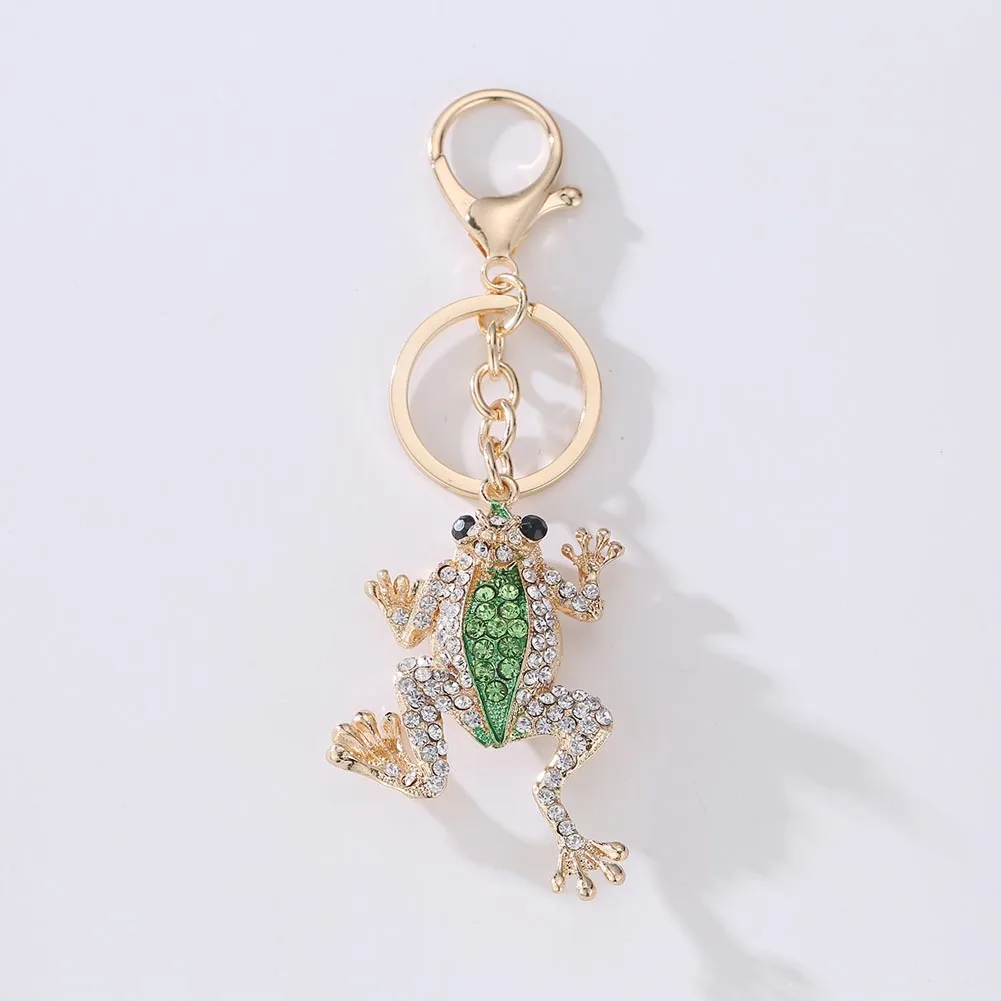 Pretty Crystal Frog Keychain Pendant HandBag Keyring Key Chain Car Key