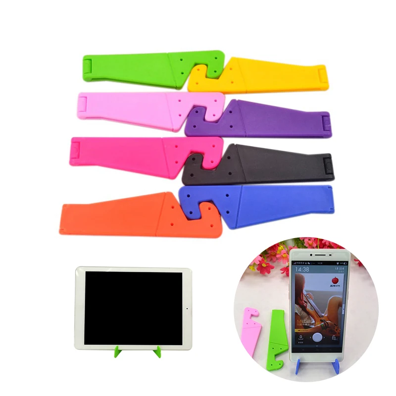 

Universal Foldable Phone Stand Holder For iPhone Samsung Xiaomi Colorful V Shaped Smartphone Tablet PC Desktop Holder Phone Hold