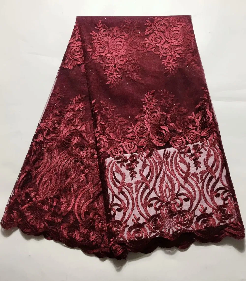 

Net Tulle Lace Fabric 2019 Latest High Quality Wedding Laces Nigeria Embroidery Mesh Guipure Laces Fabric XSMA311