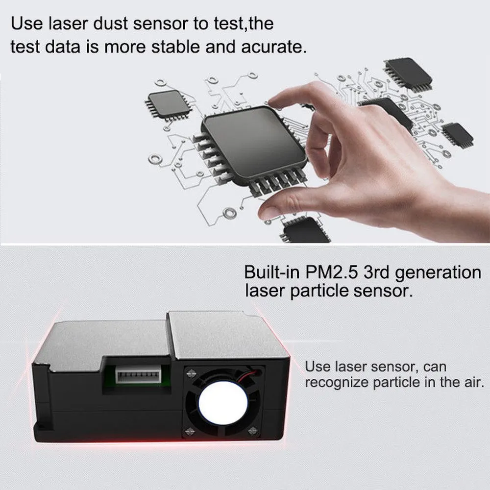 CO2 HCHO PM2.5 Formaldeyde детектор tvoc Многофункциональный углекислого газа детектор PM 2,5 тестер анализатор качества воздуха