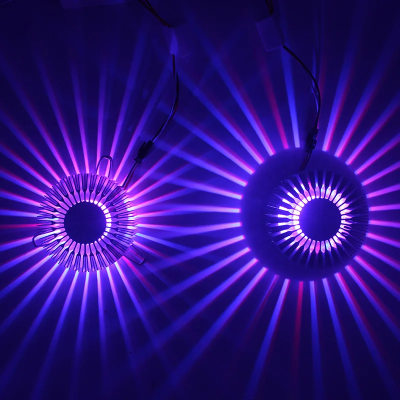 5 шт. 3 Вт светодиодный настенный светильник с AC85 265V подсолнуха RGB разноцветный