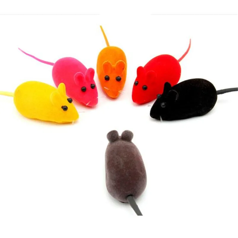 3pcs Hot Sale Fun Toy Little Mouse Realistic Sound Toys Cats For Pet Cat squeak toys Mice Toy For Kitten Cat #4n30 (1)