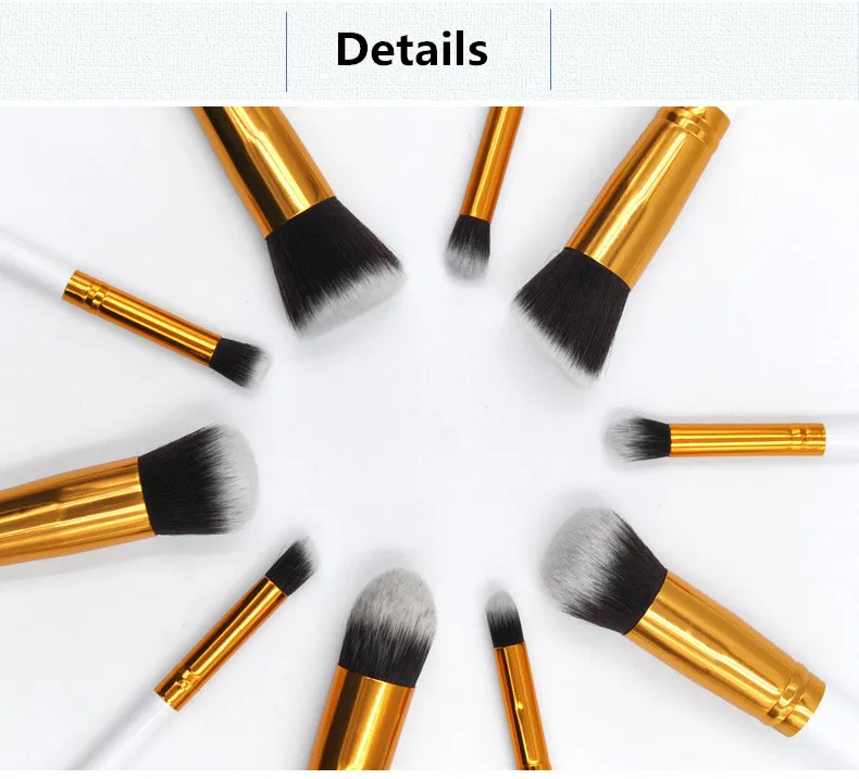 

2019 New Women' Brush 10pcs Makeup Brushes Set Professional Eyeshadow Brush And Foundation Brush