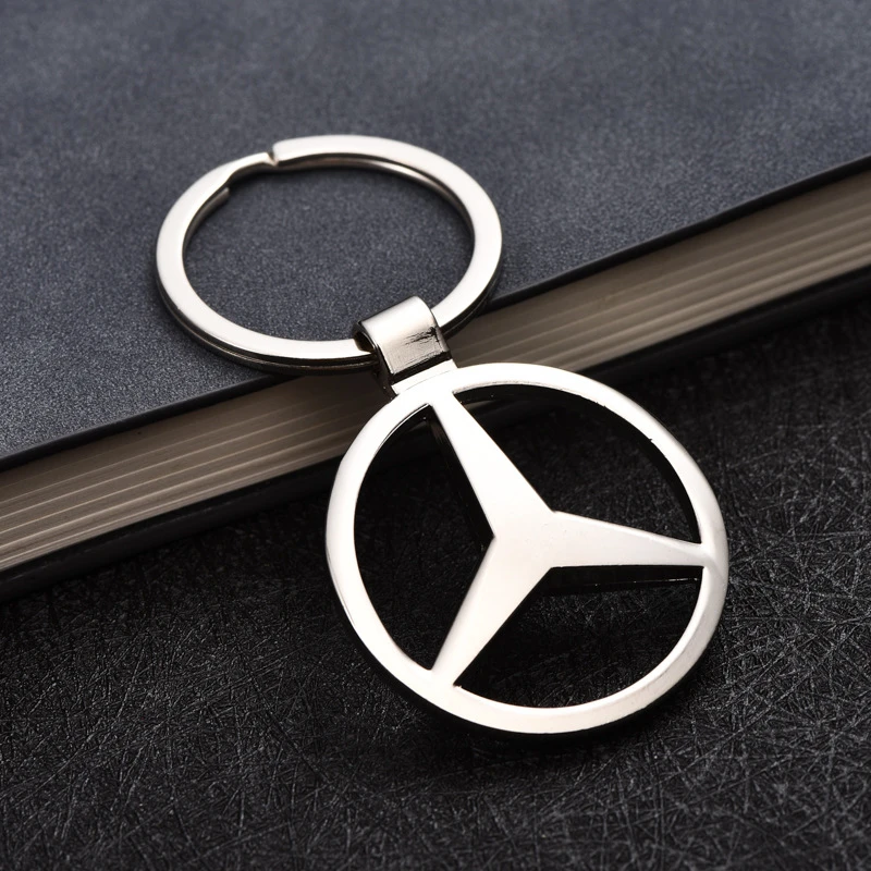 

Applicable to Mercedes hollow car metal logo key ring men and women waist pendant personalized gift car accessories keychain