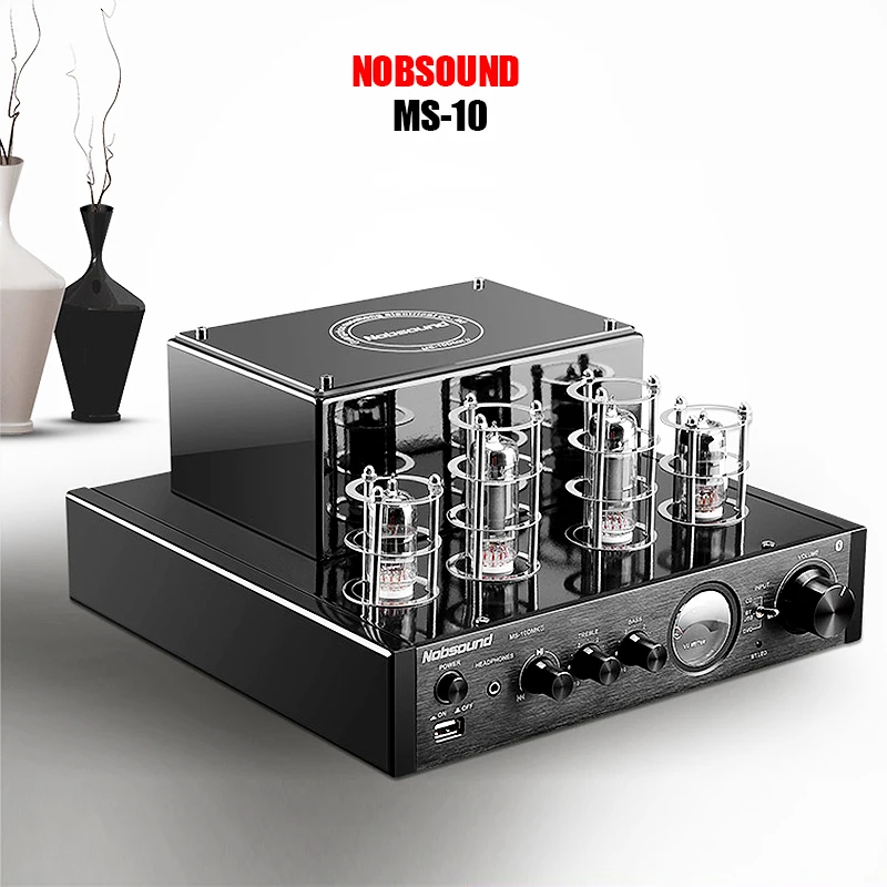 

Nobsound MS-10D MKII USB Hifi 6P1 6N1 tube amplifier Bluetooth 3.0 amplifier Audio headphone amp USB lossless music Play 25W*2
