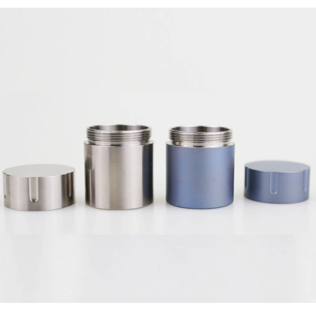 

Titanium Waterproof Pill Box Case Tablet Container Bottle Capsule Bottle Drug Tank with Cylinder Shape For Travel Outdoor Sport