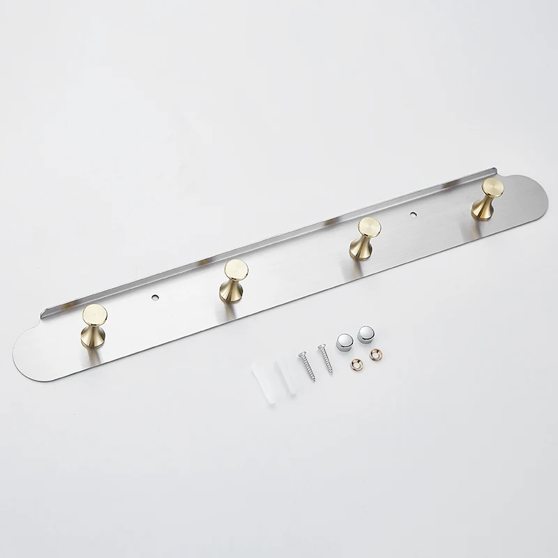 Robe Hooks Stainless Steel Bathroom Hook for Towels Key Bag Decorative Clothes Coat Hooks Rack Black Wall Mounted Storage Hanger