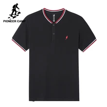 Pioneer Camp летние футболки поло для гольфа мужские черные красные полосы emboridery Henry воротник повседневные мужские хлопковые рубашки-поло ADP802145