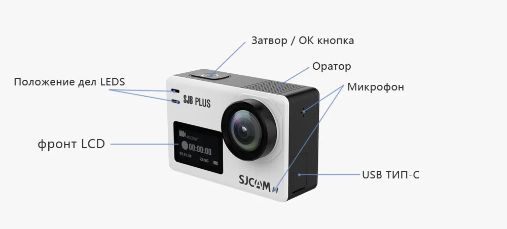 SJCAM экшн камера SJ8 PRO Спорт DV SJ8 плюс 4 К Wi-Fi удаленные 2,3 Сенсорный экран 30 м Водонепроницаемый SJ открытый спорт Cam 1290 P SJ8 Air экшен камера