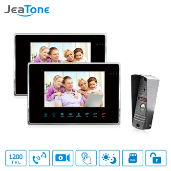 

JeaTone Door Access Control 7" TFT Display support Max 32 SD card video doorphone intercom with video monitoring system