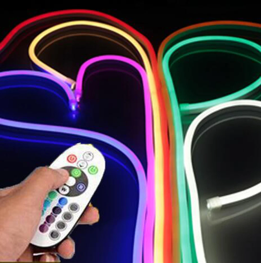 Светодиодная лента RGB Неоновая Гибкая световая водонепроницаемая IP68 5050 3528 220 В 230