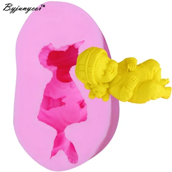 

Byjunyeor S016 Lying Baby Girl UV Resin Silicone Mold Fondant Chocolate Candy Crystal Epoxy Clay Plaster Concrete Candle Soap Mo