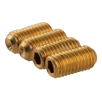 

M8 Brass Machine meter Screws standard copper Headless Allen inner hexagon Tight Top wire Stop Set Screw 8mm-20mm L