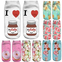 Dreamlikelin 3D Food Print Donuts Hamburger Nutella French Fries Candy Woman Socks Harajuku Women's Rainbow Sock Dreamlikelin 3D Food Print Donuts Hamburger Nutella French Fries Candy Woman Socks Harajuku Women's Rainbow Sock