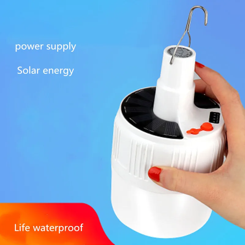

LED Bulb Solar Emergency Light Five Modes Energy Saving Long Life Rechargeable Outdoor Camping Light Indoor Emergency Lighting