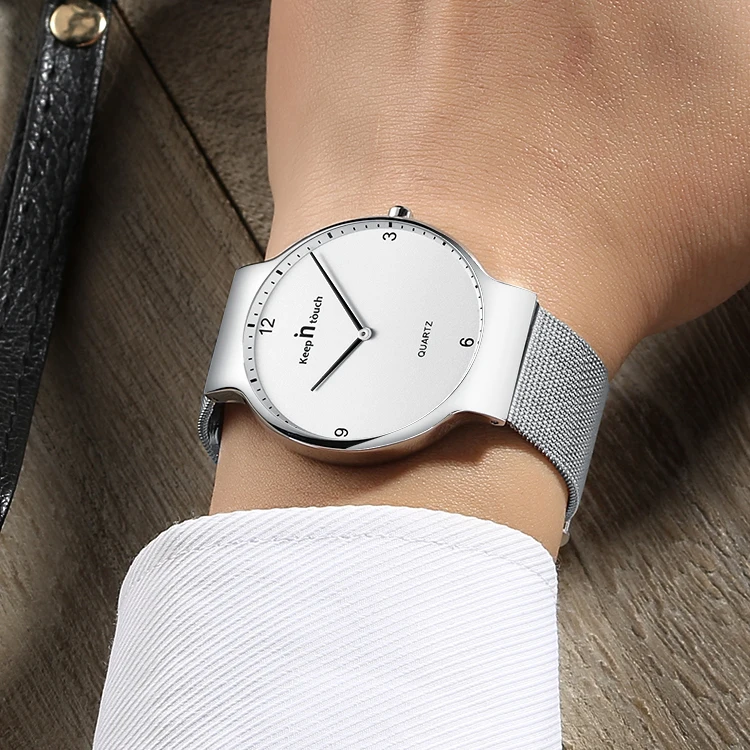 Новые ультра тонкие мужские часы Вэнь Часы Montre с сетчатым ремешком кварцевые для
