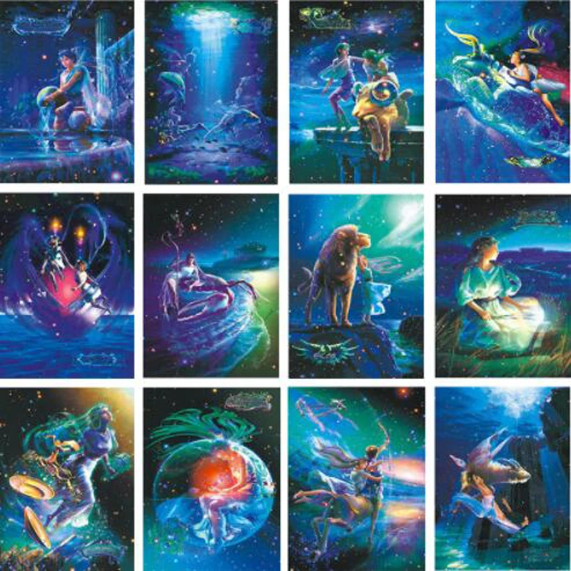 

New Arrival 1000 Pieces Horoscope Paper Puzzle for Adults Kids Educational 12 Style Horoscope Fluorescence Puzzles Toys Gift