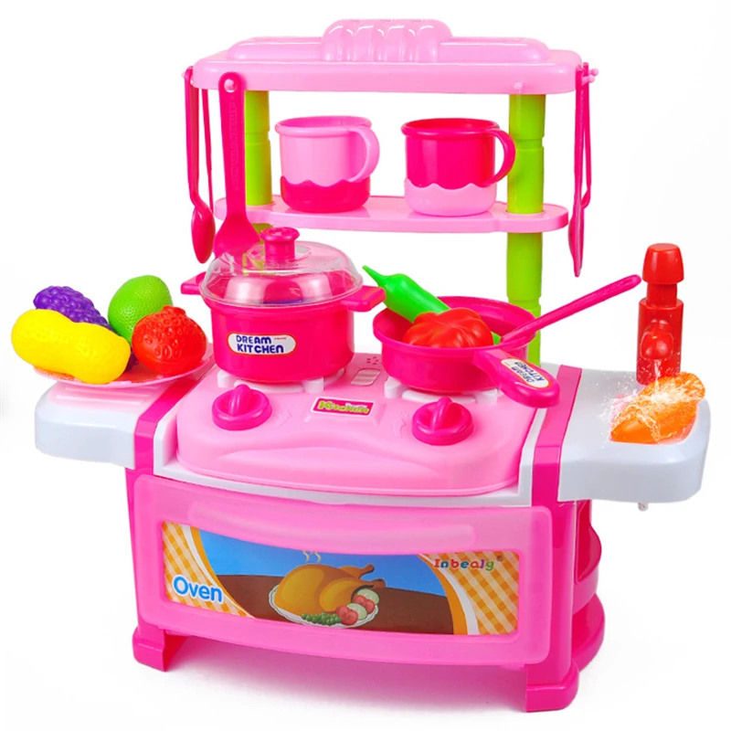 HziriP 2 цвета Детская игрушечная кухня детская игрушка для раннего развития набор игрушек со световым звуковым эффектом ролевые игры кухня