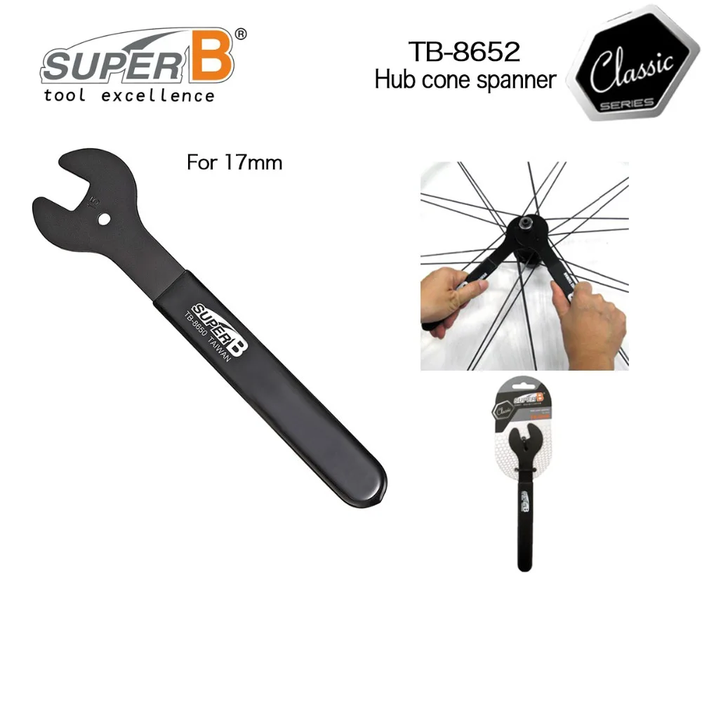 Супер B TB-8648/8649/8650/8651/8652/8653/8654 центральный конус ключ, дюймовый стандарт для 13 мм~ 19 мм инструмент для ремонта велосипеда - Цвет: TB-8652