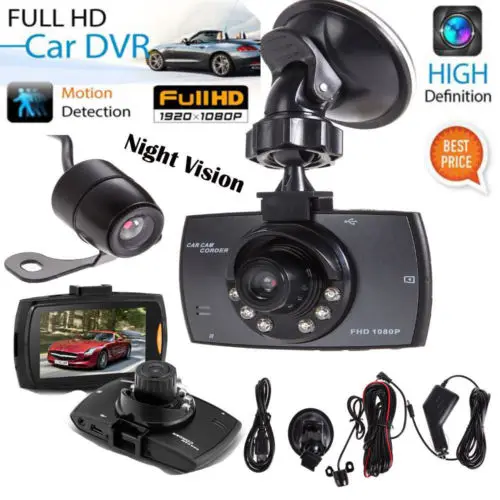Vehemo Full 1080P 2 7 Dual Lens Car Vehicle Dash font b Camera b font Night