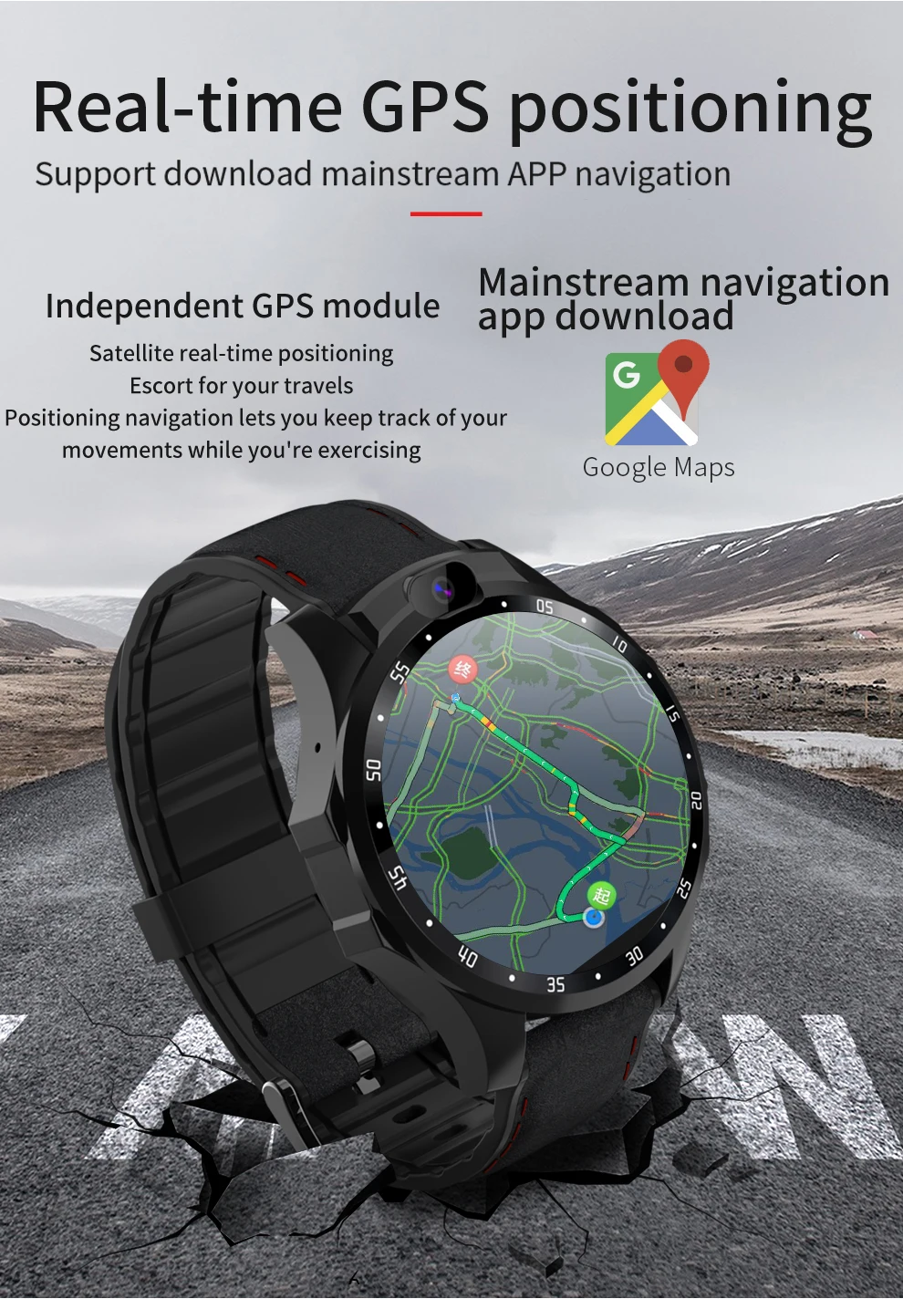 4G Smartwatch V9 Android 7,1 3 ГБ+ 32 Гб 1,6 AMOLED экран 5.0Mp две камеры 800 мАч батарея gps Смарт часы для мужчин для ios Android