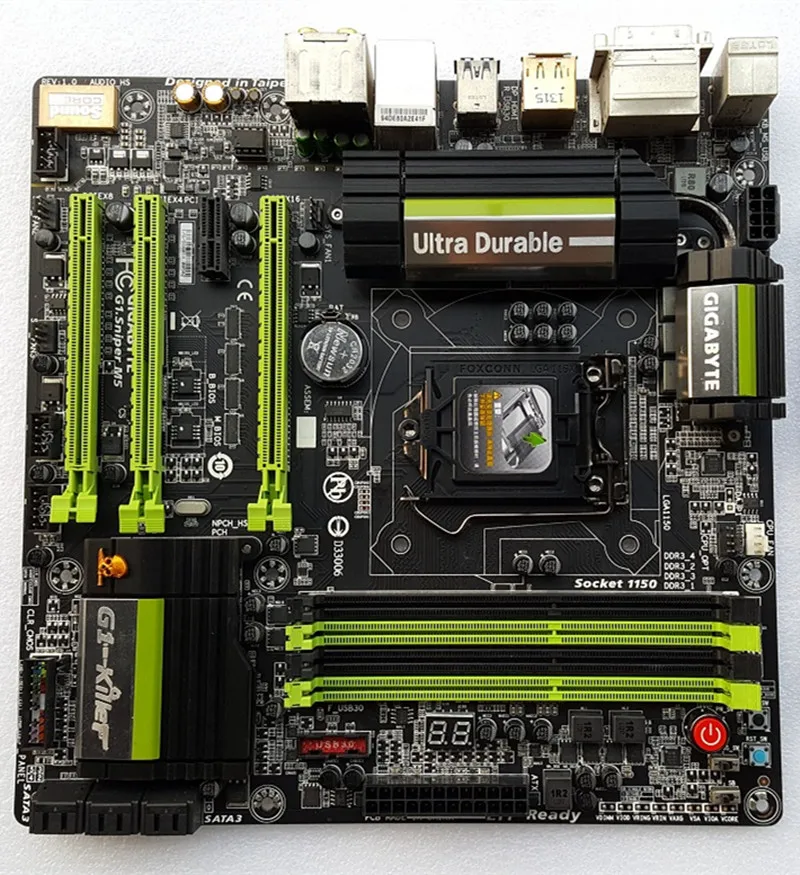 Для Gigabyte GA-G1.Sniper M5 оригинальная б/у материнская плата G1.Sniper Z87 Socket LGA 1150 DDR3 USB3.0 SATA3.0 |