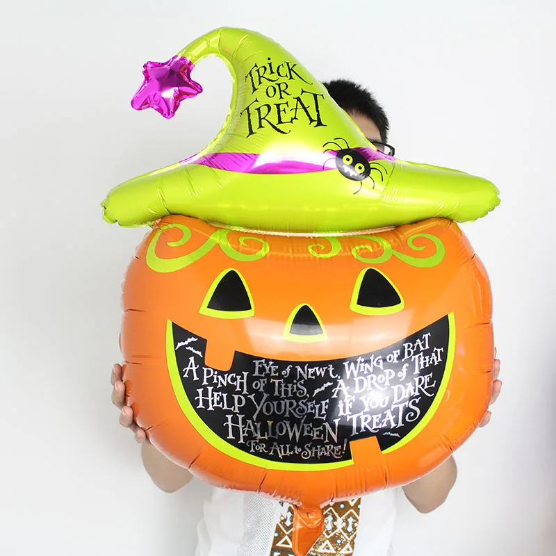

KAMMIZAD Halloween Balloons Trick Or Treat Party 10pcs/lot Float Helium Pumpkin Wizard Children's Toy Home Decoration Globos