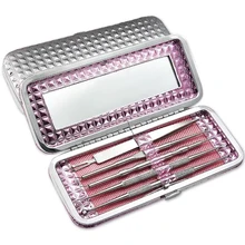 Высокое качество 5 шт./пакет акне иглы Набор пор пятно очищающее средство от черных точек и Blemish прыщи удаления угрей пинцет Уход за кожей лица инструмент