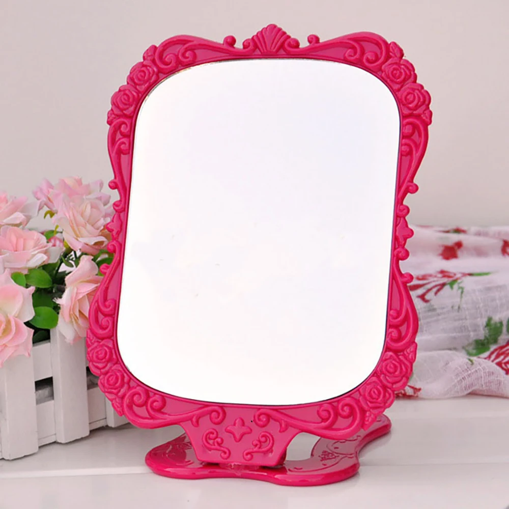 

Desktop Folding Makeup Mirror Tabletop Cosmetic Mirrors Vintage Butterfly Gift for Women Lady Girl Beauty Tools Rose M043