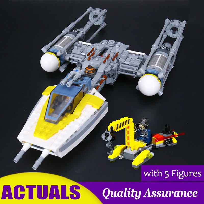 

Y-wing Starfighter Compatible Lego 75172 05065 Star Series Wars Building Blocks Plane Fighter Spaceship Model Bricks Toys