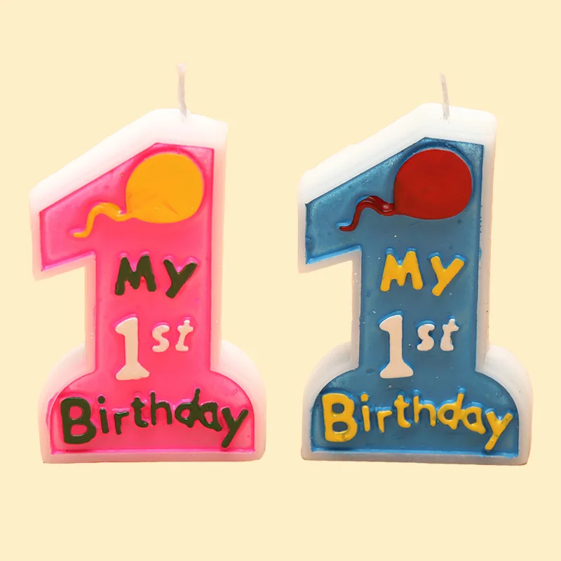 

Large number 1 candle Baby birthday creative personality candle Baking cake decoration