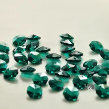 200 шт./лот 14 ММ Octagon Стекло Crystal Light Люстра Запчасти восьмиугольника шарики для Шторы свадебные и вечерние, X-MAS вечерние украшения