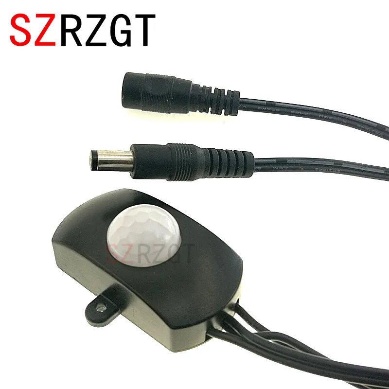 

2023 DC5-24V 5A Mini Adjustable Auto PIR Infrared Motion Sensor Detector LED Light Strip Switch 5.5 DC plug