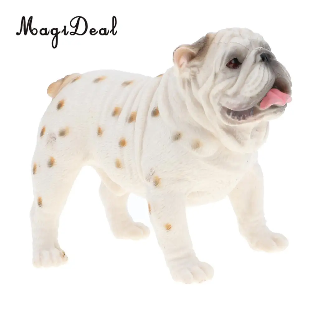 3.7'' British Bulldog Action Figure Figurine for Kids and Toddlers, Educational Toy, Birthday Presents