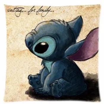 

Free Shipping Cartoon Lilo & Stitch Kiss Custom Pillowcase Pillow Sham Throw Pillow Cushion Case Cover Square