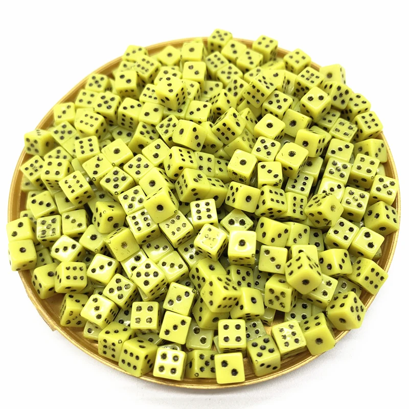 

100PCS/Lot 6 Sided Portable Drinking Dice 4MM Acrylic Round Corner Board Game Dice Party Gambling Game Cubes Digital Dices#QK06