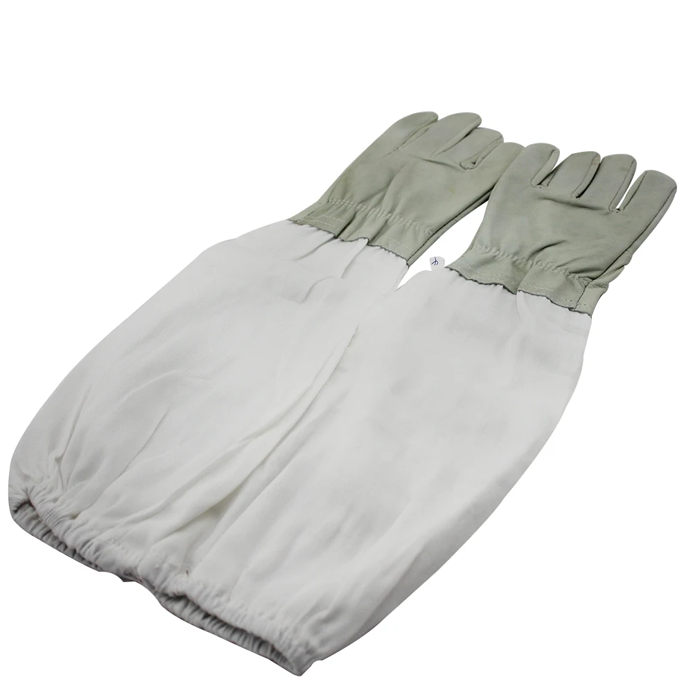 A Pair Protective Beekeeping Gloves Goatskin Beekeeping tool Breathable Soft Material Bee Tools Universal Model hive tool  (1)