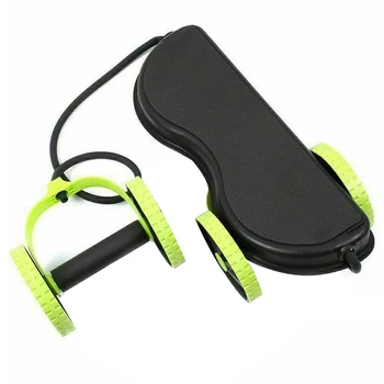 

New Fitness Wheels Roller Elastic Abdominal Muscle Resistance Pull Rope for Training Exercise Home LMH66
