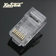 xintylink 50pcs 100pcs rj45 connector cat6 network connector 8p8c unshielded modular rj45 plug terminals for utp ethernet cable