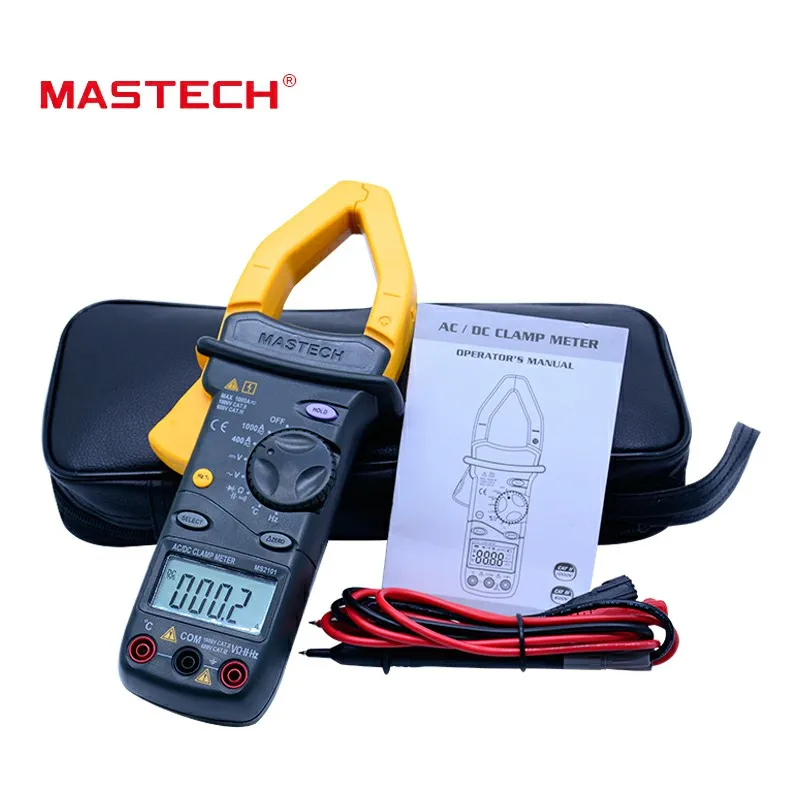 

MASTECH MS2101 AC/DC 1000A Digital Clamp Meter DMM Hz/C clamp meter measured capacitance frequency temperature