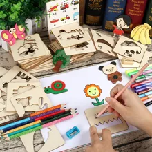 kids Drawing Toys set with markers Baby toy wooden Coloring Board Children Creative Doodles Template Early Educational Toy new