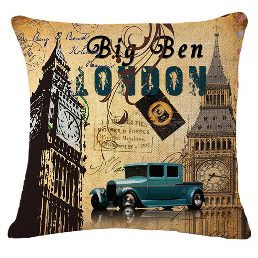 الشمال أوروبا سيارة خمر ديكور المنزل الإبداعية الأوروبي الكتان رمي وسادة وسادة الزخرفية الغلاف ل مكتب أريكة pouf b127