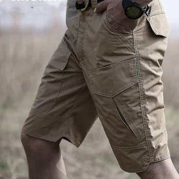 

Summer Military Camouflage Cargo Shorts Men Casual Multi Pocket Waterproof Cotton Shorts Ripstop Army Tactical Shorts