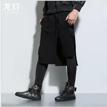 Мужские однотонные штаны-шаровары Повседневные Ретро нейтральные модные широкие диагональные брюки для певицы для сцены костюмы горячая новинка