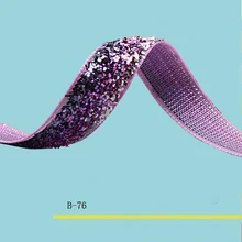 Stretch Metallic Velvet Ribbon Teniente Orchid Color Ribbon Sparkle 5/8 «Elástica Glitter Velvet Ribbon Precio Negociado